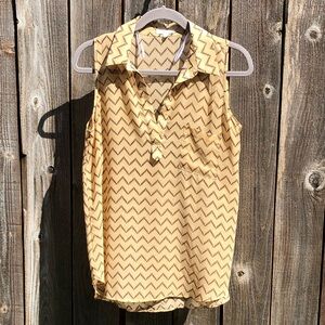 Pleione gold sheer top size medium